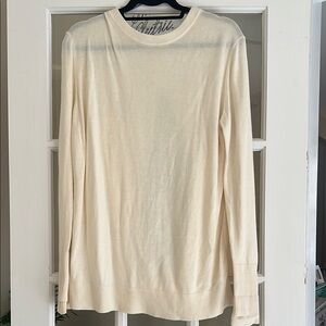 Lululemon Athletica Cream Crew Neck Sweater